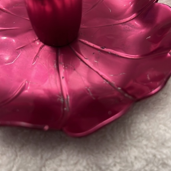 Kraftware Pink Aluminum Candle stick Holders 1950s - Picture 10 of 10